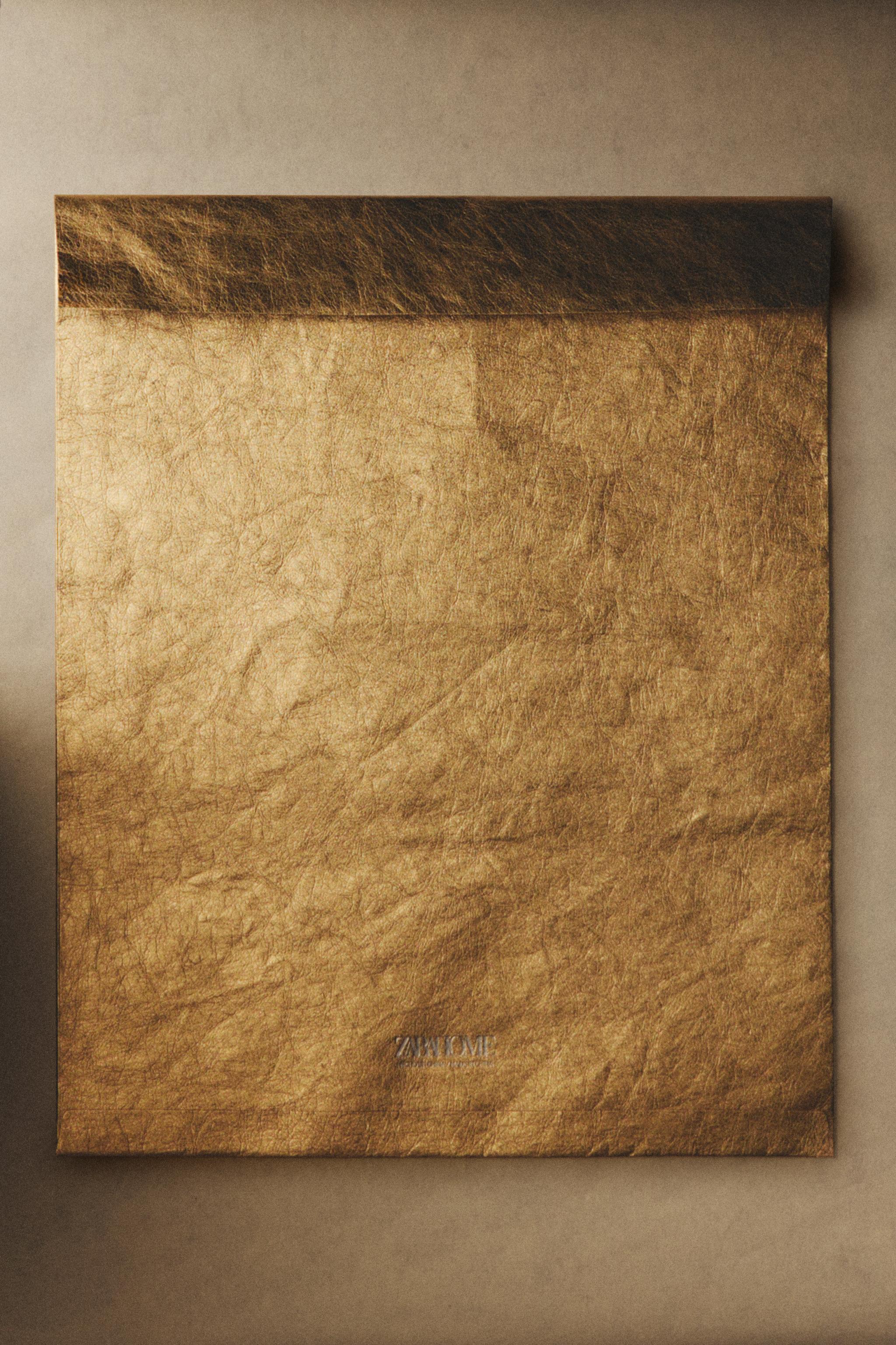 SAC CADEAU EN PAPIER DORÉ NOËL